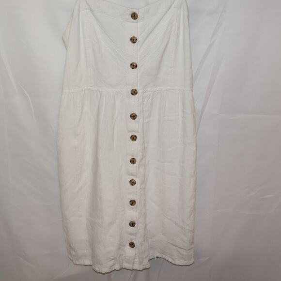 Universal Thread Simple White Cotton Sun Dress Size Large Button Up - Picture 5 of 16